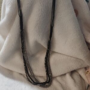 Chic Black and Silver Layered Necklace
